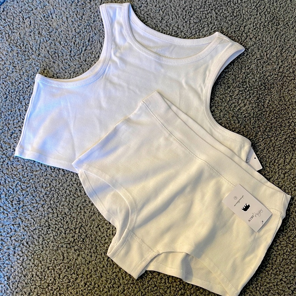 NWT Crop Top & Boy Short Undie Set
